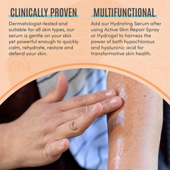 BLDG ACTIVE pump dispensing clear serum showing controlled application benefit