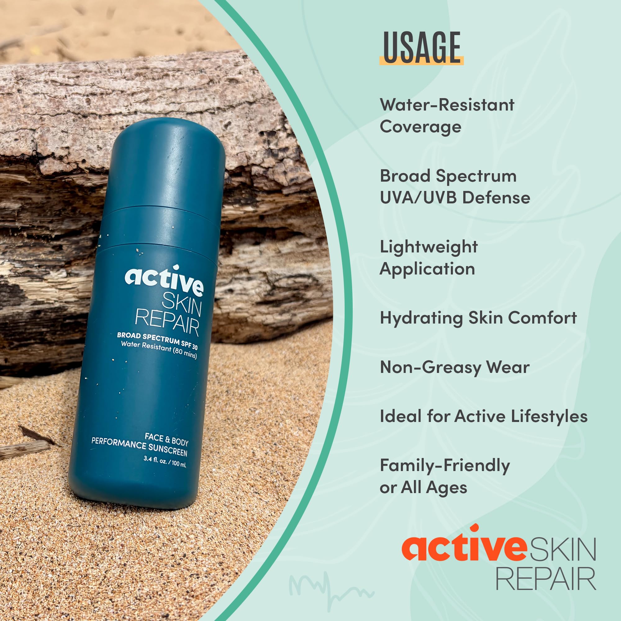 BLDG ACTIVE athlete applying sunscreen showing water-resistant performance