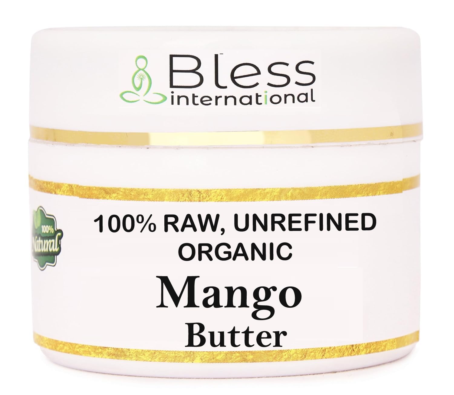 Bless International jar front view showing product and packaging benefit