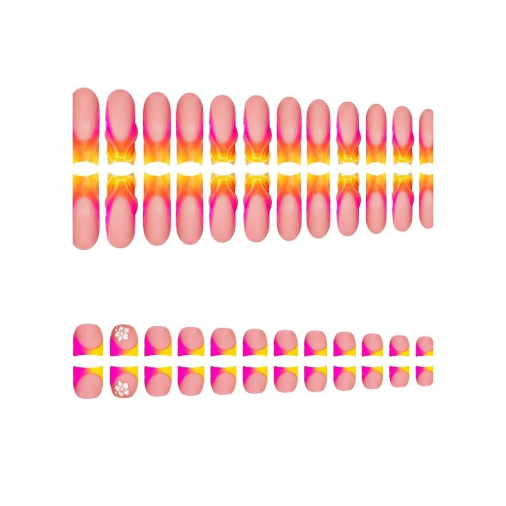BLGTGH close-up of glossy orange-pink gradient texture highlighting vibrant finish