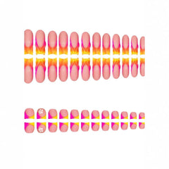BLGTGH close-up of glossy orange-pink gradient texture highlighting vibrant finish