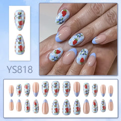 BLGTGH close-up strawberry fruit nail detail highlighting playful art and durable gloss
