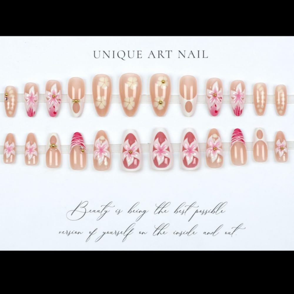 BLGTGH glossy nail surface with rhinestone accent, durable high-shine appeal