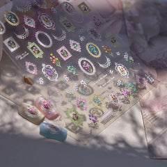 BLGTGH label and contents view displaying one-sheet packaging and included floral decals
