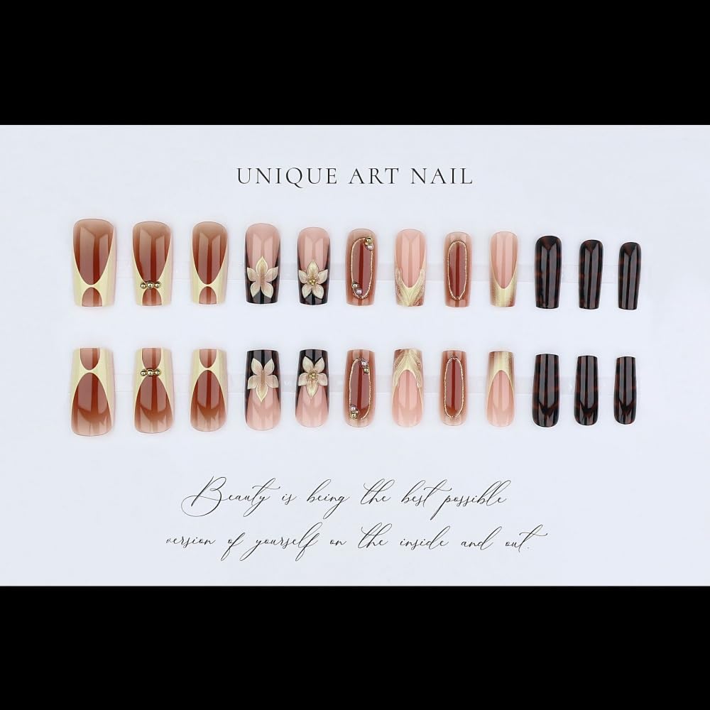 BLGTGH ombré brown leopard accent nail showing pattern and vintage warmth