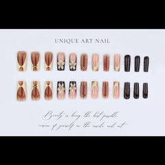 BLGTGH ombré brown leopard accent nail showing pattern and vintage warmth