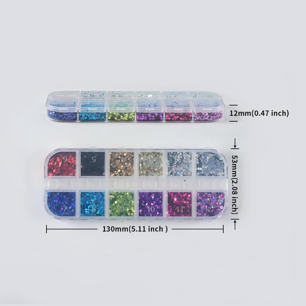 BLGTGH size comparison with coin showing tiny flakes for precise nail design benefit