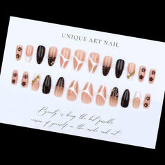 BLGTGH tortoise shell French tip side view showing layered color depth and chic contrast