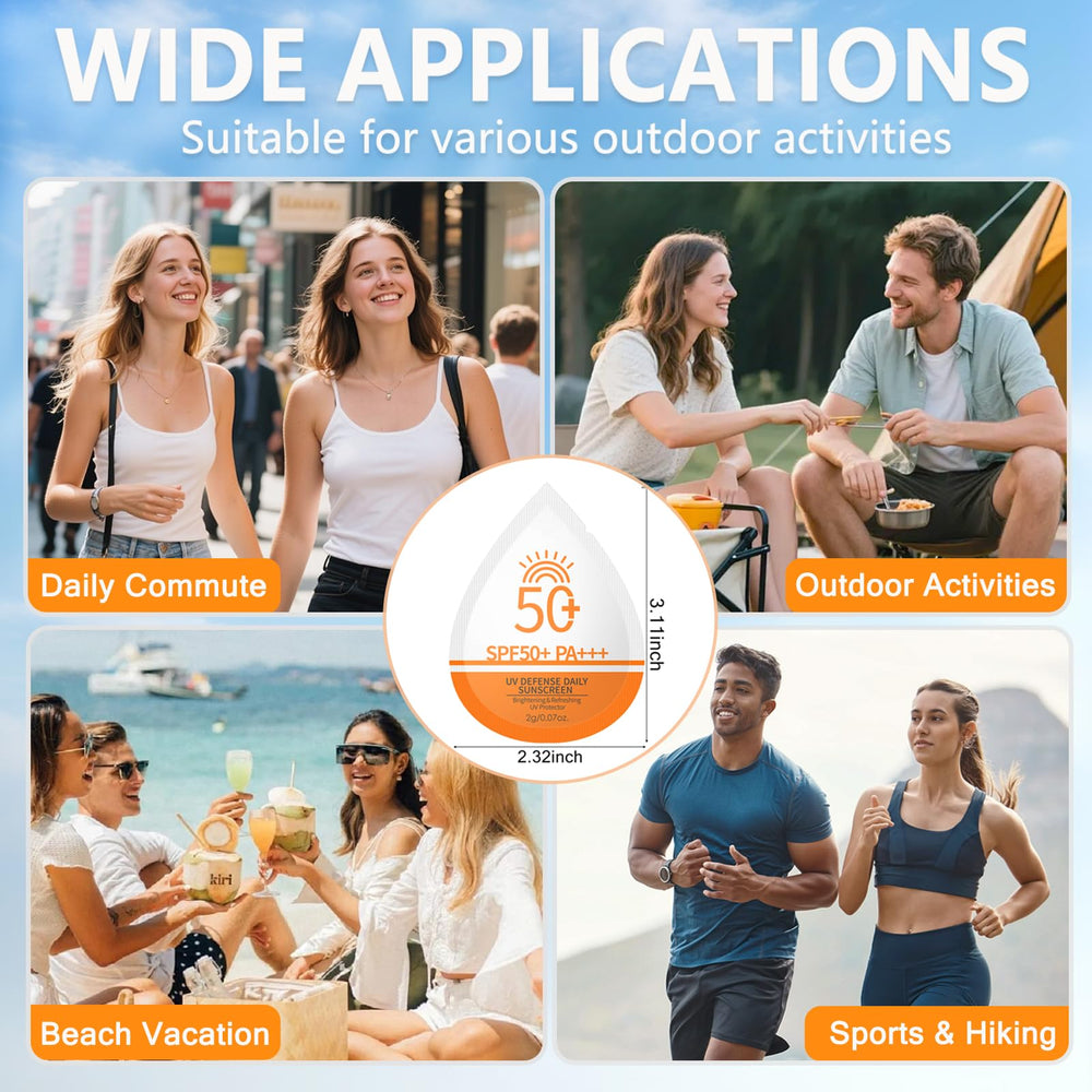 BliBling packet label detail highlighting SPF50+ information for clear protection facts