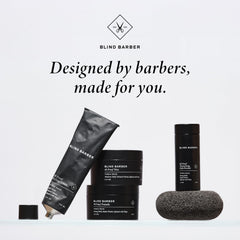 Blind Barber shampoo in bathroom setting suggesting refreshing routine and minty scent