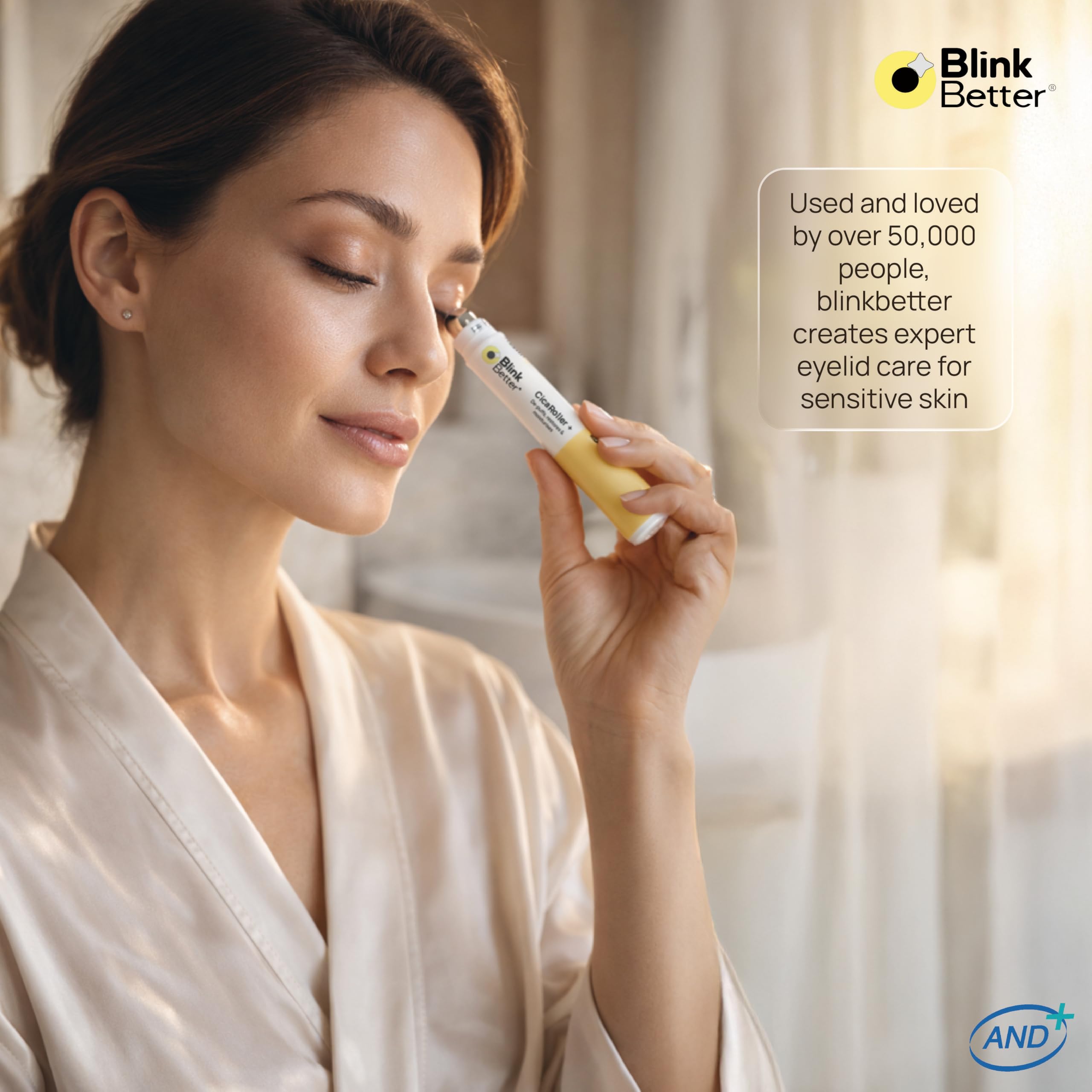 BlinkBetter Centella (Cica) ingredient display emphasizing calming, soothing benefit