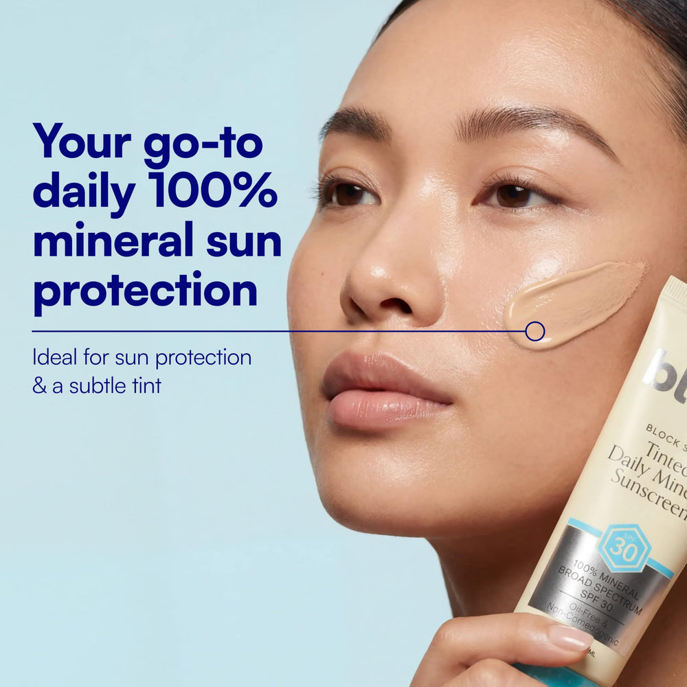 bliss blended on skin closeup showing natural, no-white-cast finish benefit