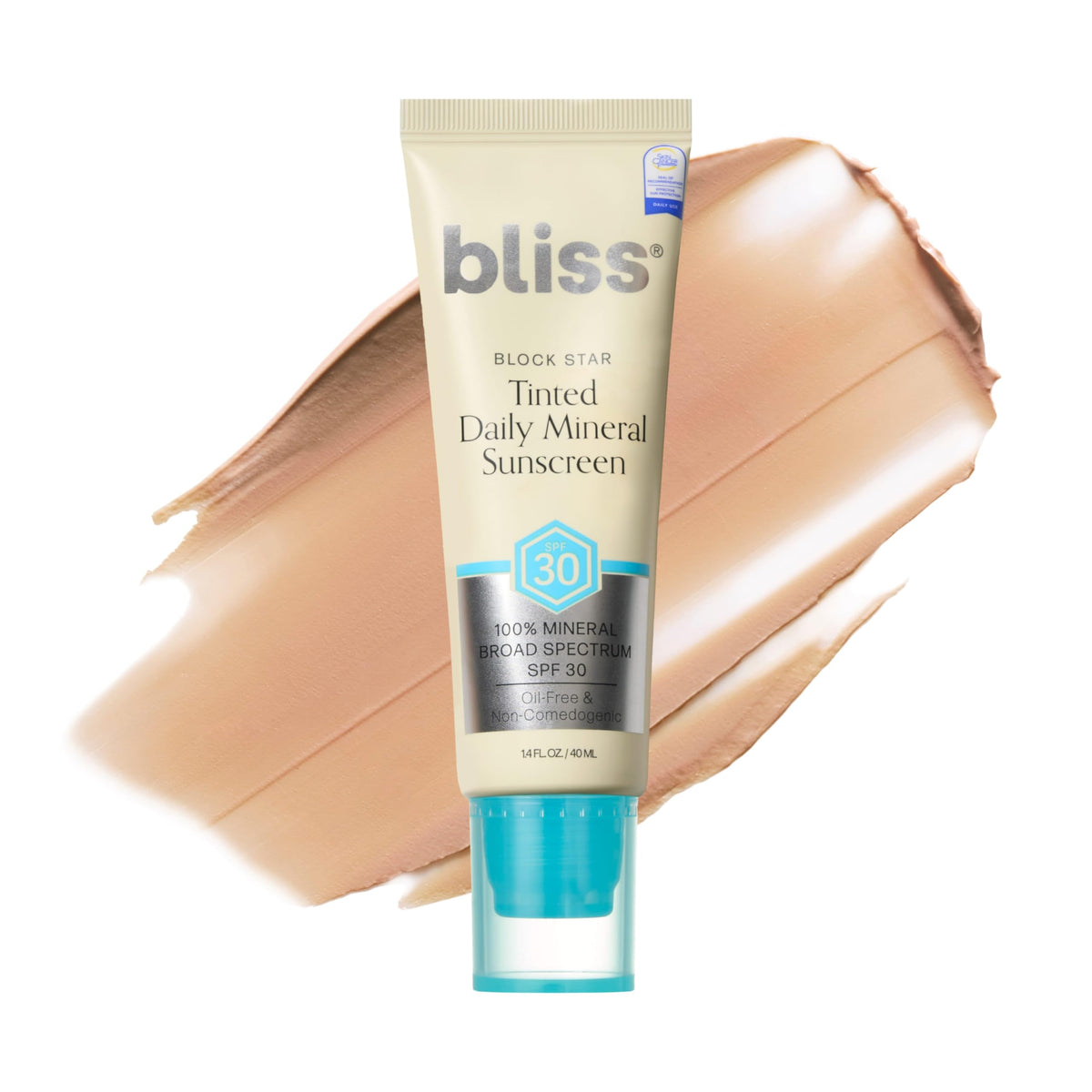 bliss tube front view showing product branding and compact size benefit