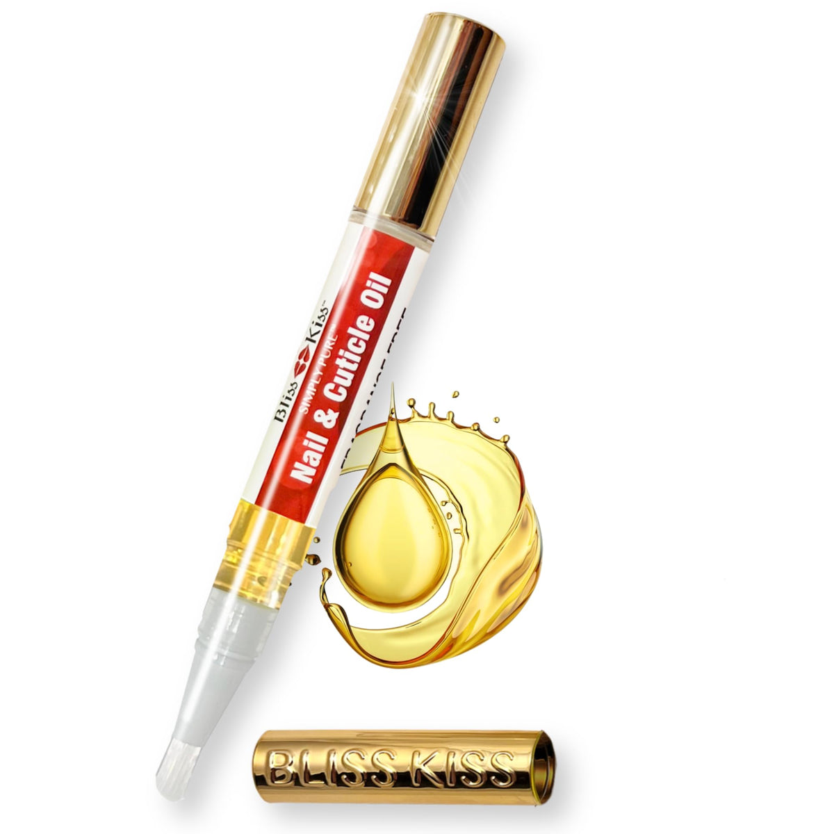 Bliss Kiss front packaging pen showing sleek travel-friendly benefit