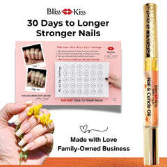 Bliss Kiss cuticle pen closed in hand showing portable size benefit