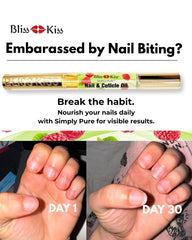 Bliss Kiss pen tucked in purse for on-the-go cuticle care benefit