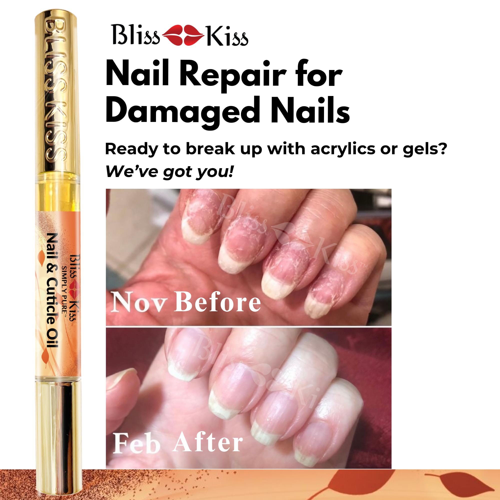 Bliss Kiss pen tip close-up for precise, mess-free application