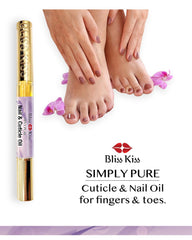 Bliss Kiss pen tucked in purse showing travel-friendly nail care