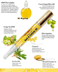 Bliss Kiss pen tucked inside purse for travel-friendly nail maintenance