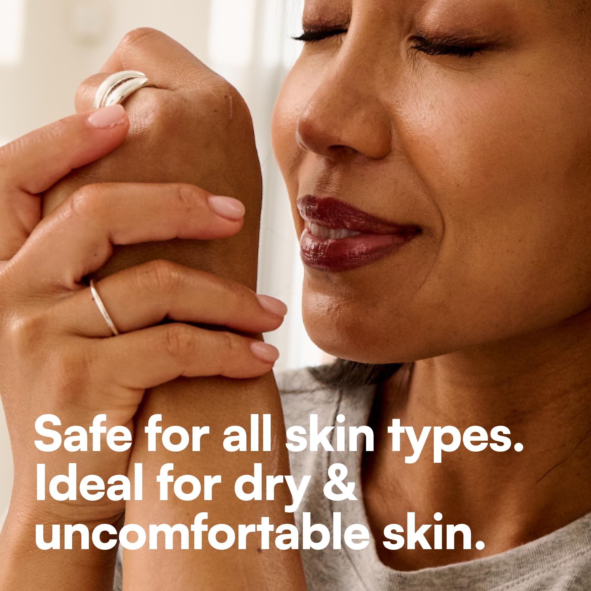 Label close-up on Bliss packaging, shows vegan and cruelty-free benefits