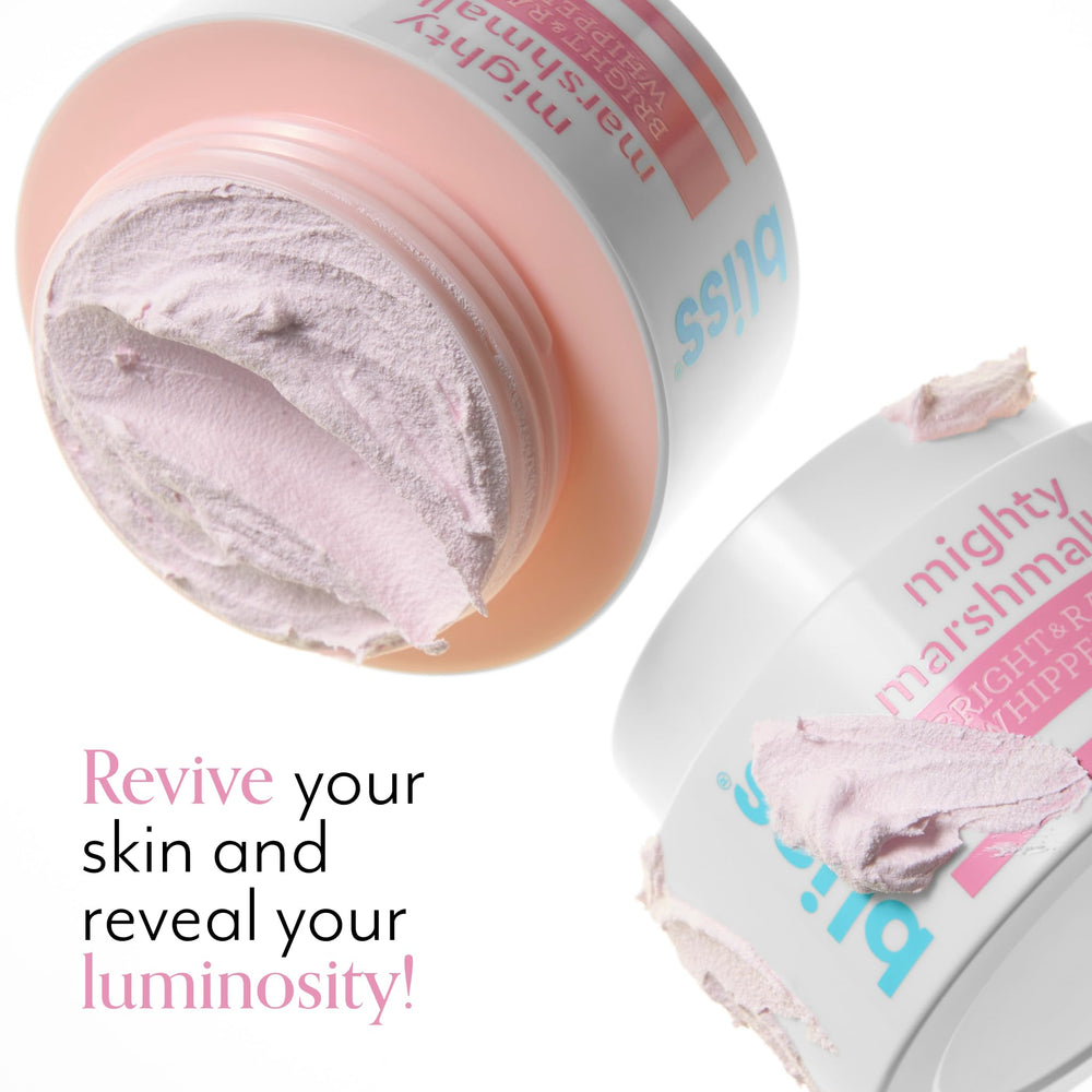 Applying Bliss mask on face to show quick 10–15 minute treatment