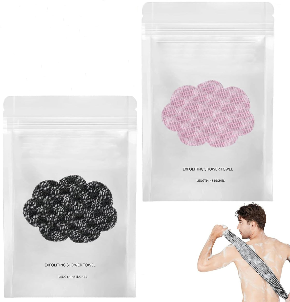 Blissal towel front view showing compact packaging and easy-grip benefits