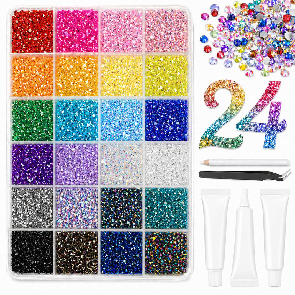 BlissVeritura front packaging showing full rhinestone kit and tools for easy crafting