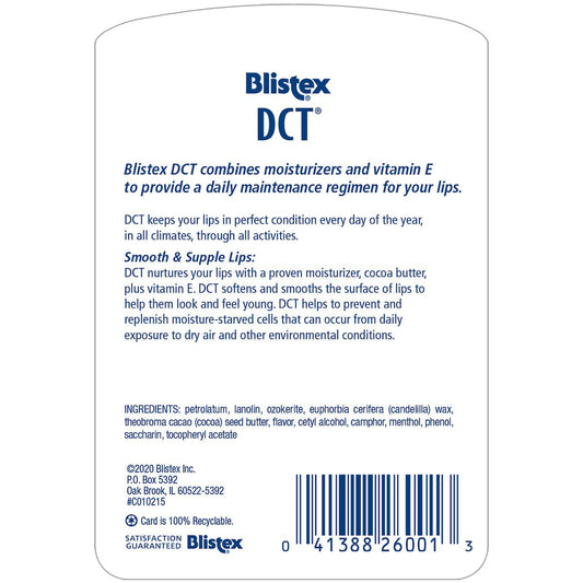 Blistex DCT open pot close-up displaying smooth texture for quick absorption