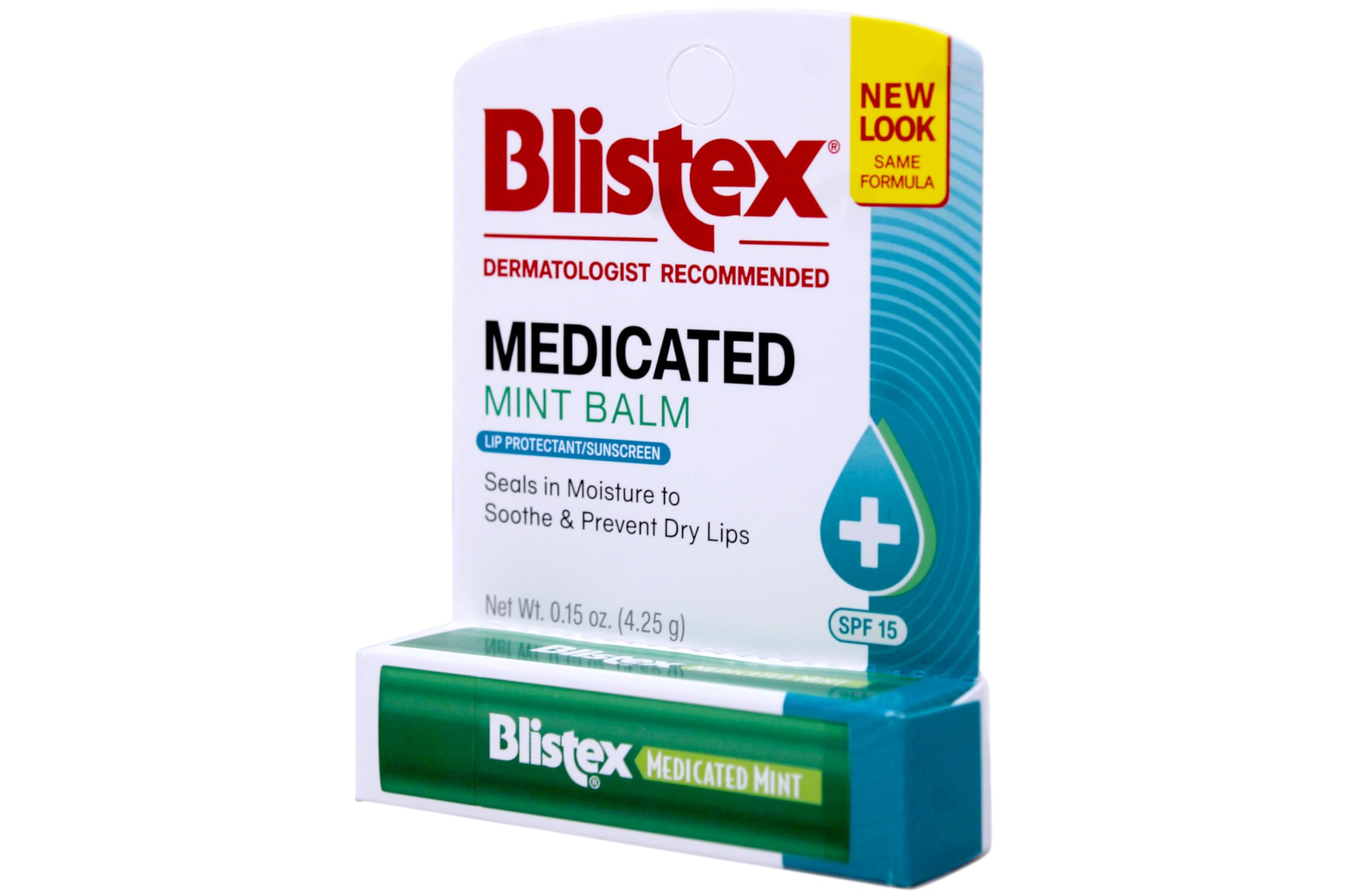 Blistex in-hand size comparison showing portable 0.15 oz convenience
