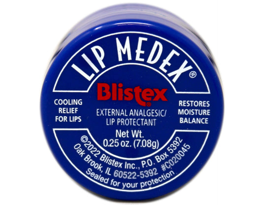 Blistex Lip Medex open cap revealing smooth balm texture for quick application