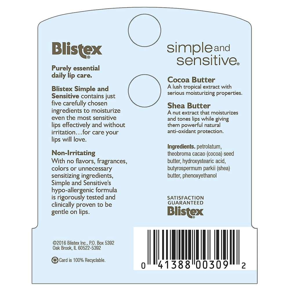 Blistex close-up of single tube texture highlighting smooth application