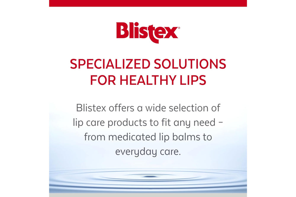 Blistex six-pack lifestyle on outdoor table showing travel-ready sun protection