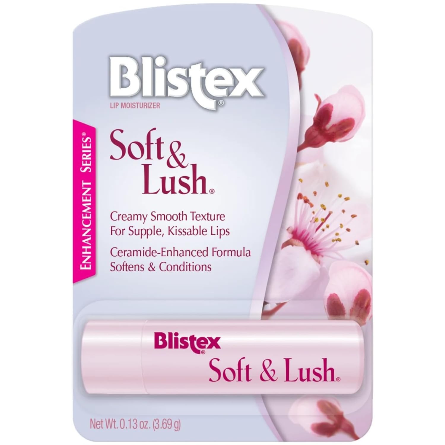 Blistex Soft & Lush front tube showing packaging and convenience
