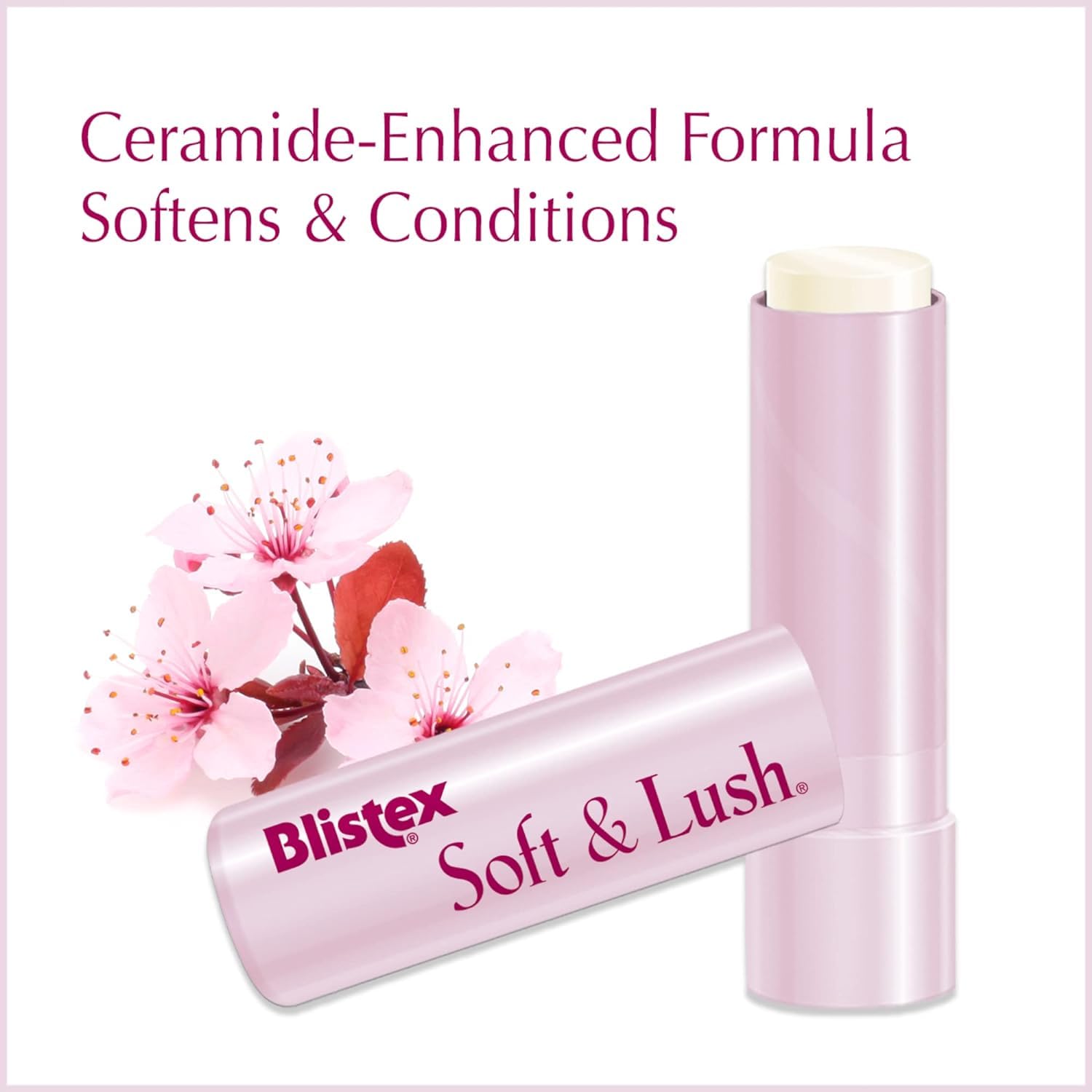 Blistex Soft & Lush twin pack in a casual lifestyle scene offering convenience on the go