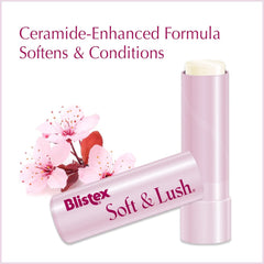 Blistex Soft & Lush twin pack in a casual lifestyle scene offering convenience on the go