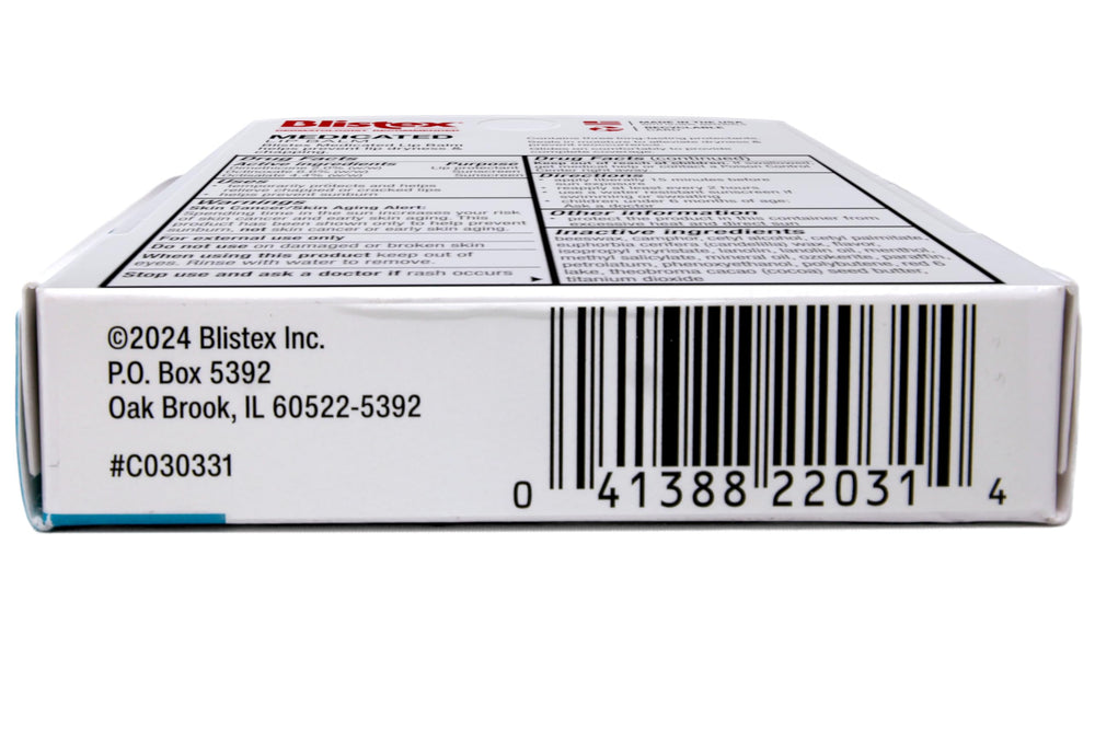 Blistex twist mechanism detail showing easy, precise application benefit