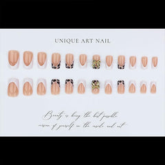 Bloazife glossy nude pink with white French tips showing polished shine