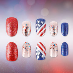 Bloazife full nail set laid out with file, jelly stickers and wooden stick for easy reuse