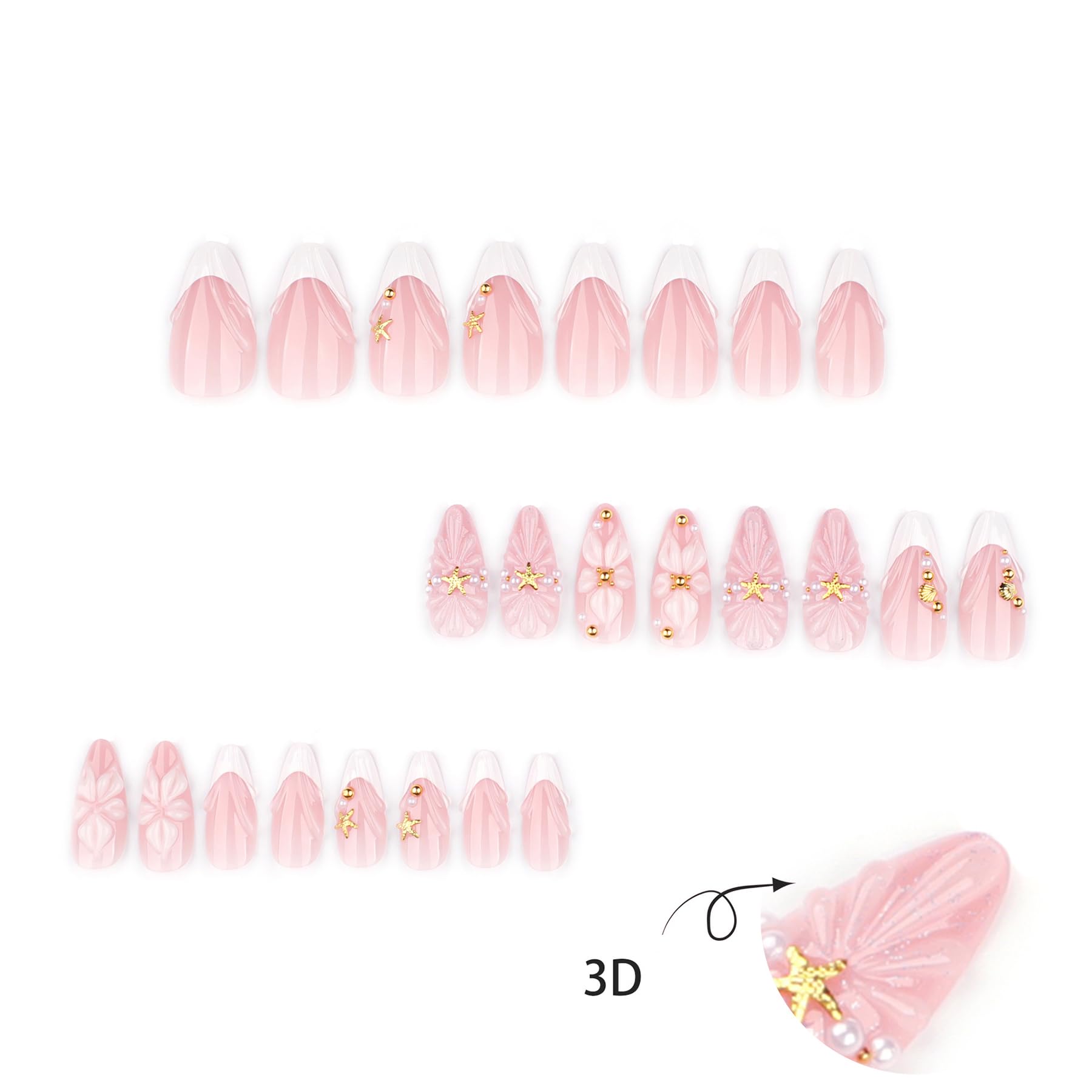 Bloazife top view of all 24 nails arranged to show color variety and easy selection