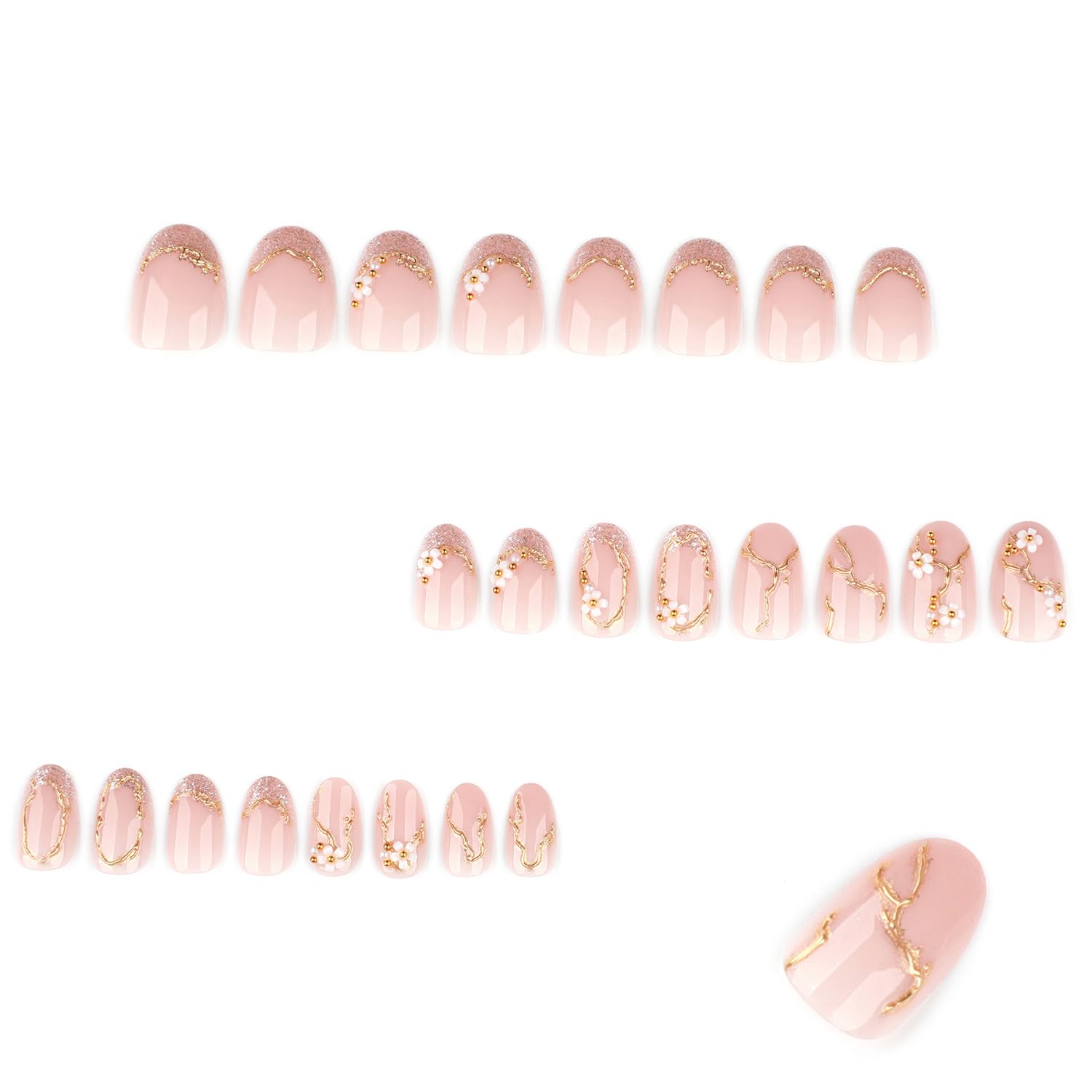 Bloazife laid out 12 sizes, clear size range for precise nail fit