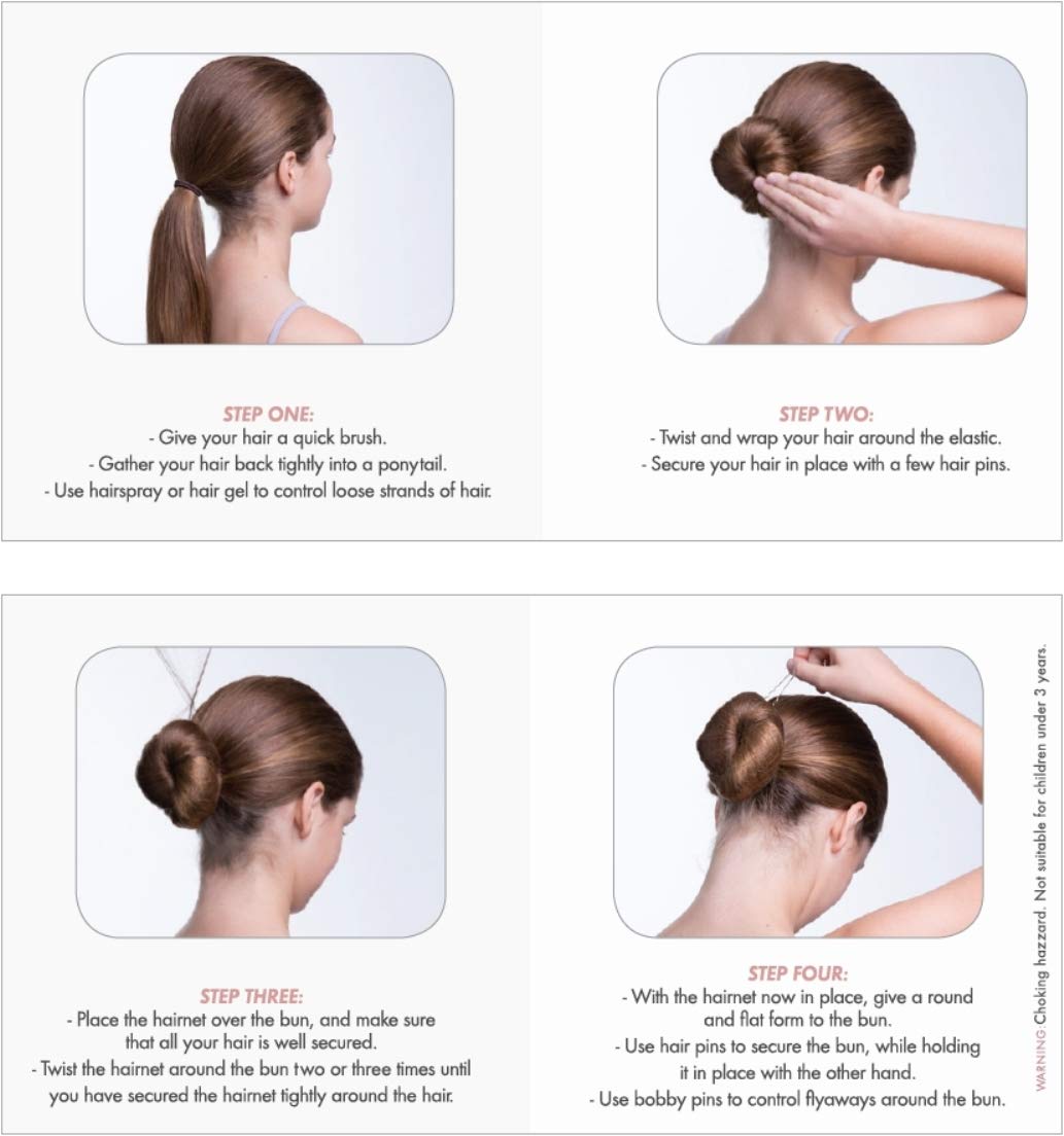 Dancer wearing a Bloch caramel bun kit result demonstrating neat stage-ready hairstyle