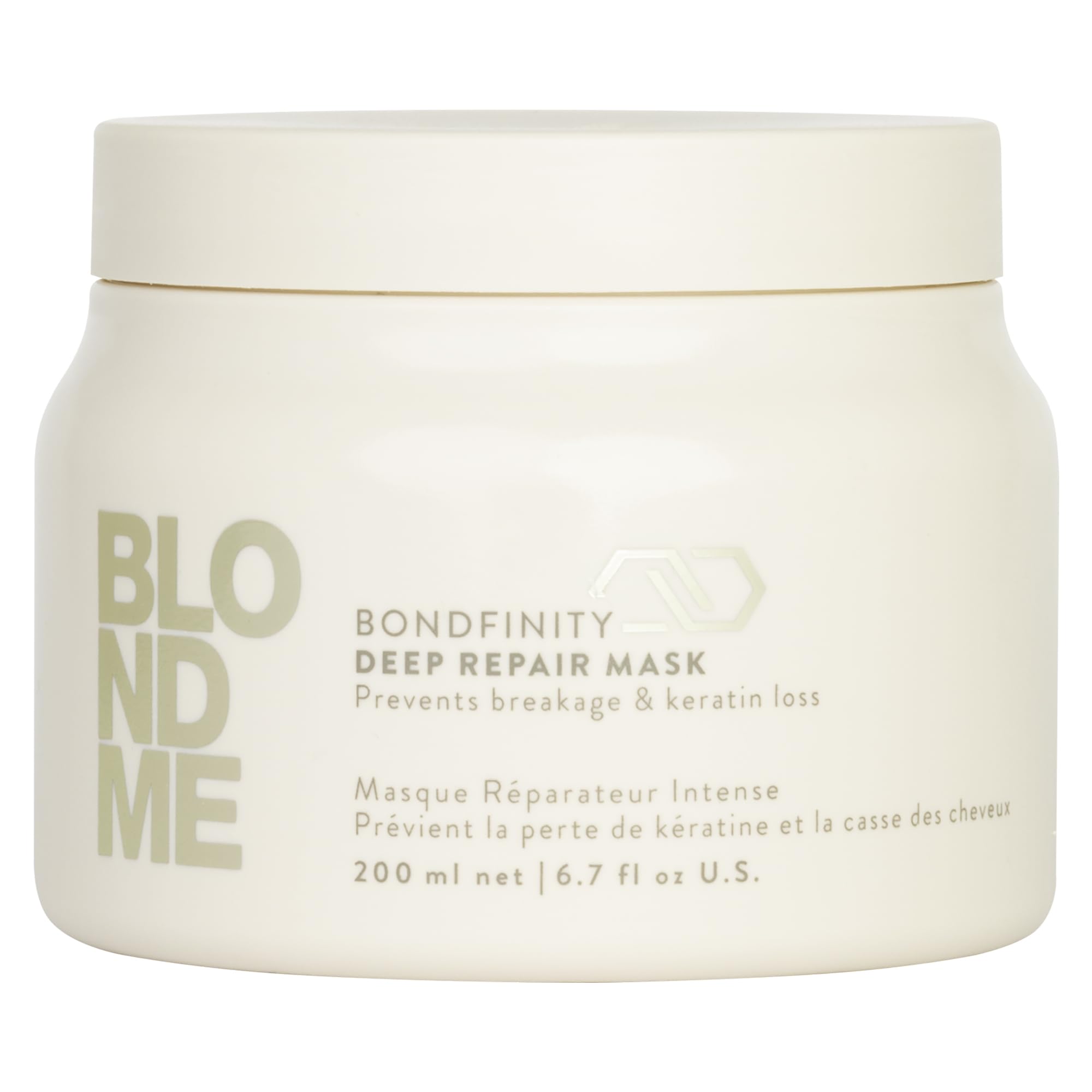 BlondMe jar front view showing product and professional salon packaging benefits