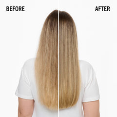 BlondMe product label detail highlighting BONDFINITY Technology and ingredient benefits