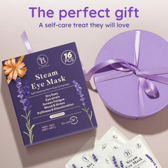 BLOOMORA open 16-pack box displaying multiple individually wrapped masks