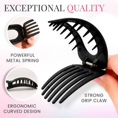 BLOOMORA clip securing a bun in place for comfortable all-day wear