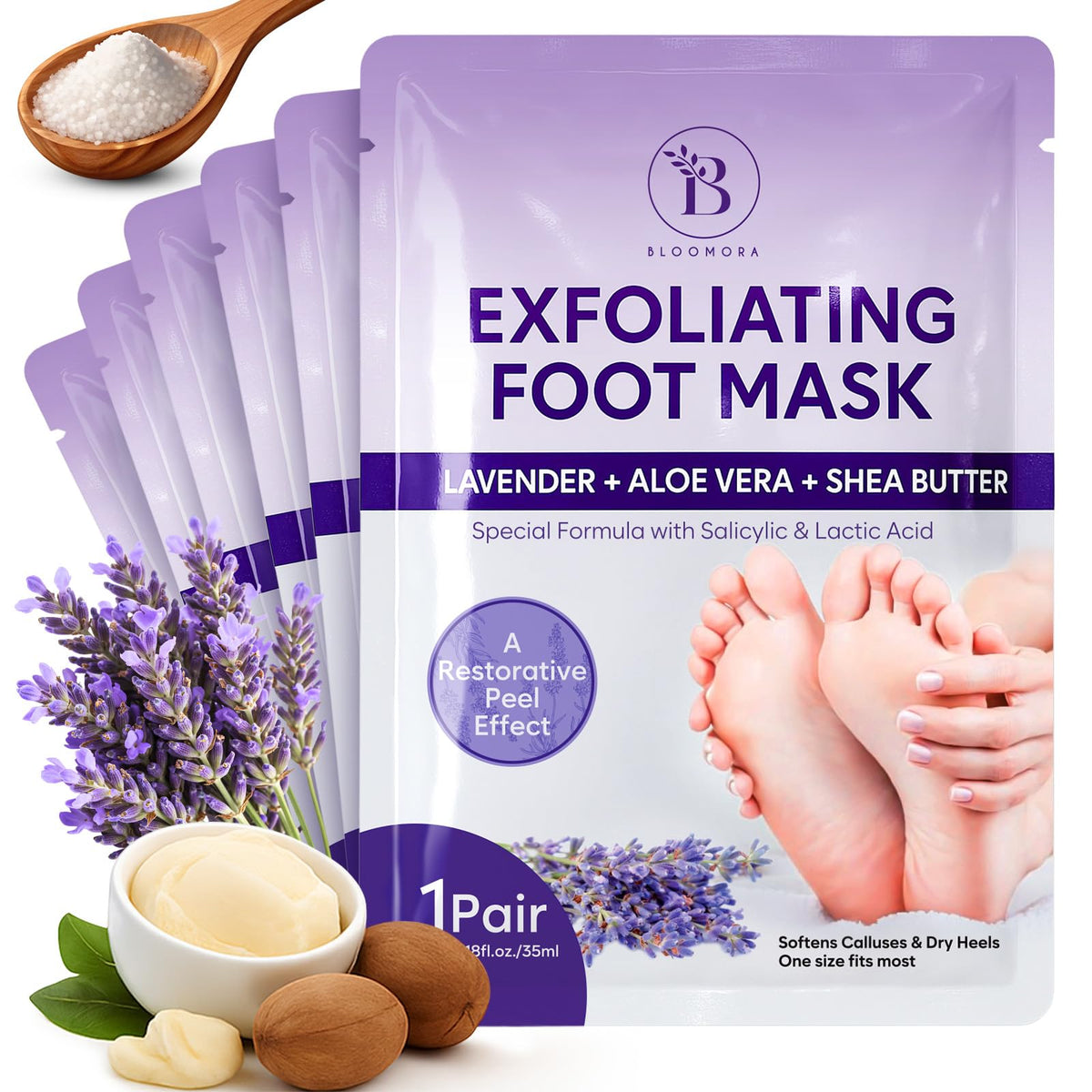 BLOOMORA front packaging showing six pairs and benefits for easy selection