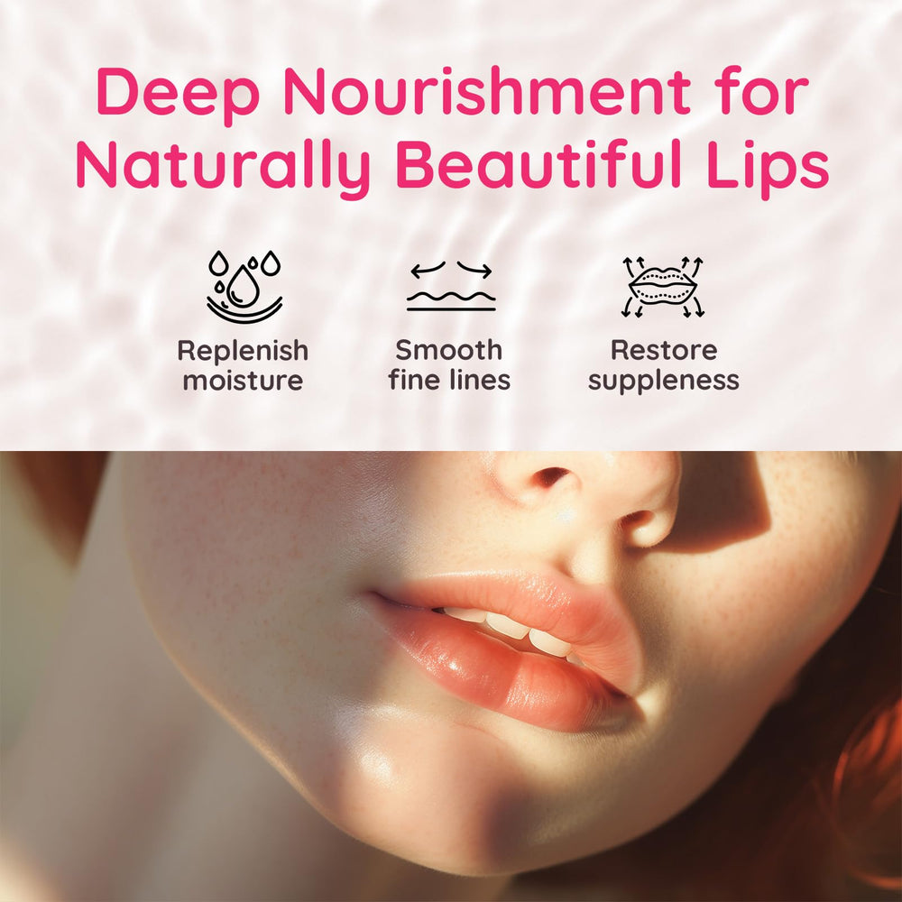 BLOOMORA ingredient display with cherry, marine collagen and honey visuals