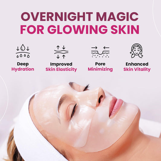 BLOOMORA gel sheet texture close-up highlighting smooth adherence and hydration