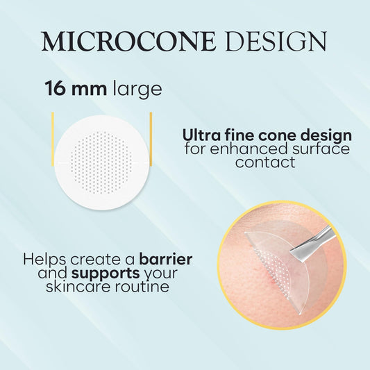 BLOOMORA close-up of microcrystal patch texture highlighting targeted delivery
