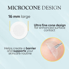 BLOOMORA close-up of microcrystal patch texture highlighting targeted delivery